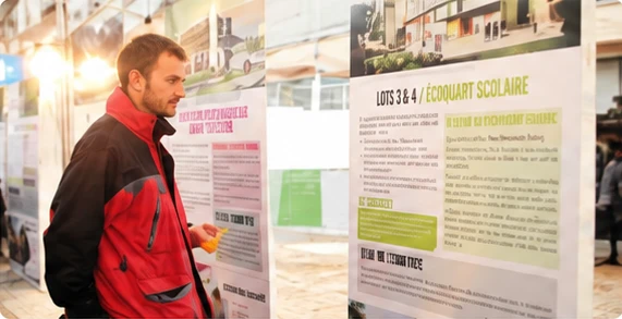 Présentation du projet Beaujon aux habitants du 8e arrondissement de Paris.